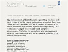 Tablet Screenshot of misterwrite.co.uk